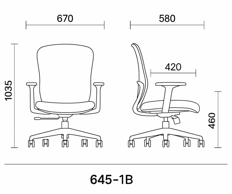 Кресло GO-SIT 645-1B Black KreslaLux